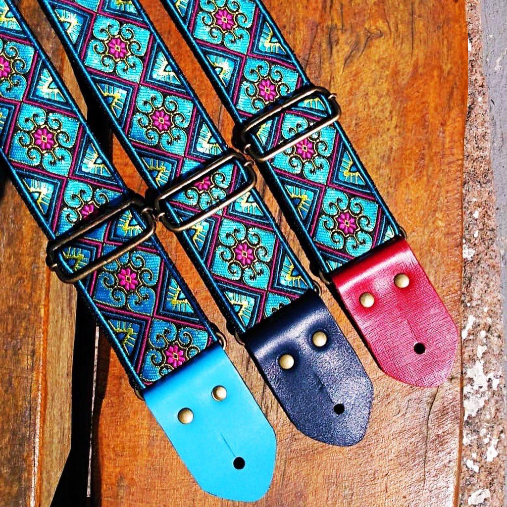 Guitar Strap Blue Lotus