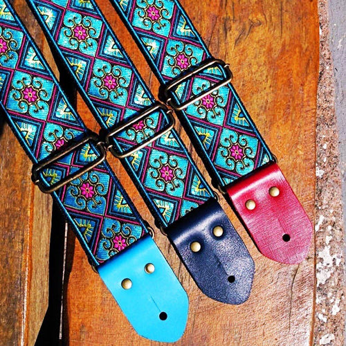 Guitar Strap Blue Lotus