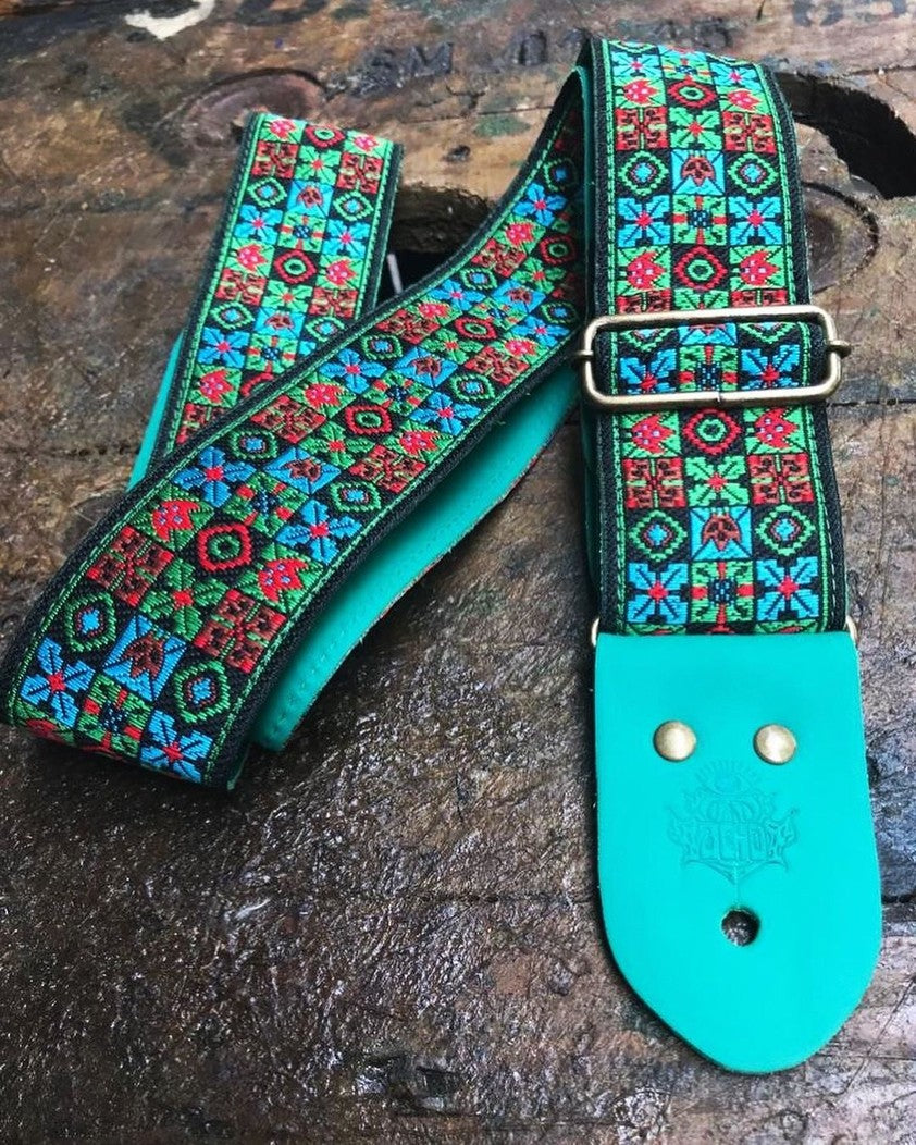 Guitar Strap Blue Lotus