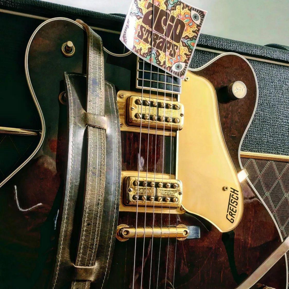 Dark Brown Saddle Guitar Strap