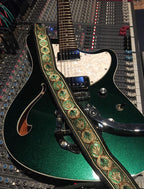Guitar Strap Green Leaf