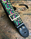 Guitar Strap Green Peacock