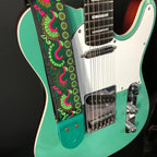 Guitar Strap Green Peacock