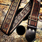 Guitar Strap Poinsettia Copper