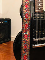 Guitar Strap Red Folk Blues