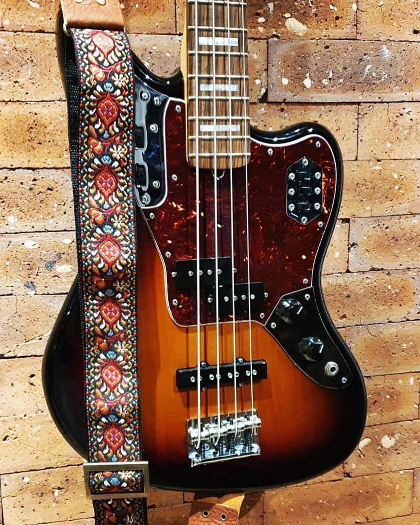 Guitar Strap Red Folk Blues