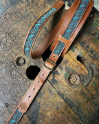 Sexy Saddle Guitar Strap Blue Paisley