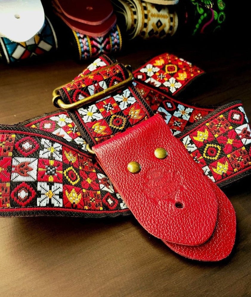 Guitar Strap Woodstock Red