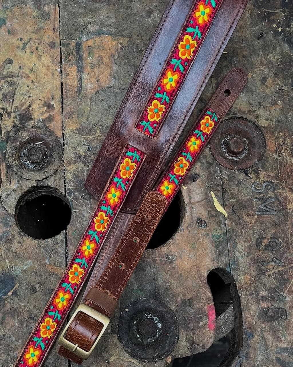 Saddle Guitar Strap Pictures of Lily
